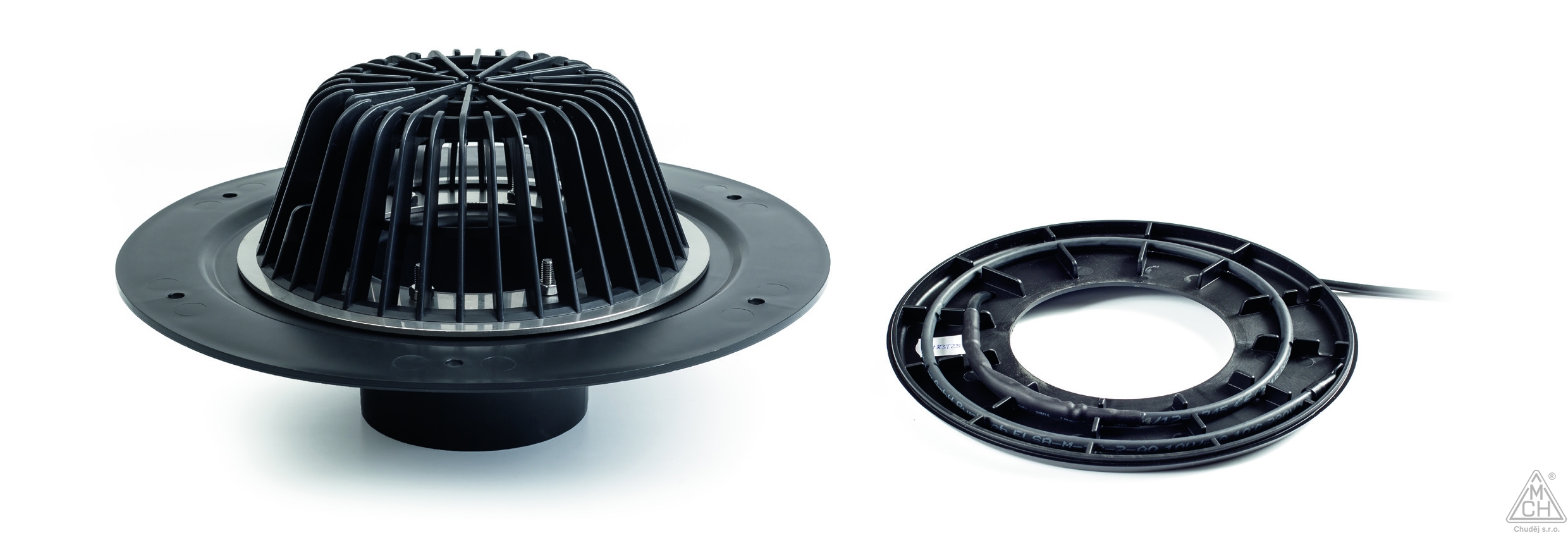 Воронка geberit pluvia с крепежным фланцем для кровельных покрытий