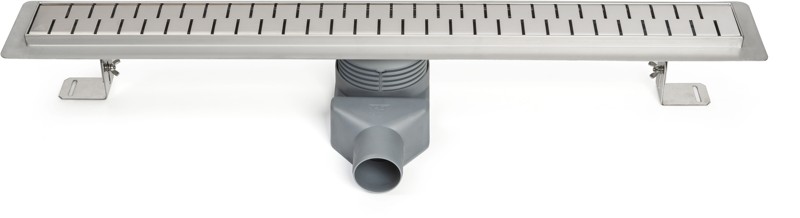Lineární nerezový žlab 650 mm,boční D50,klasik mat