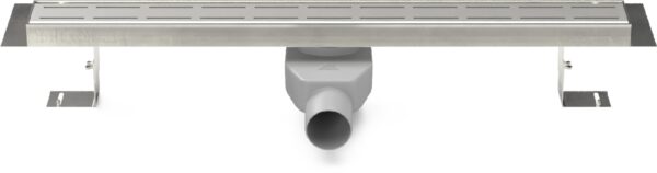 Lineární nerezový žlab 950 mm, line mat s otočným bočním sifonem D50