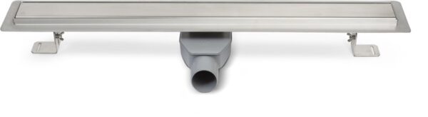Lineární nerezový žlab 950 mm, medium mat s otočným bočním sifonem D50