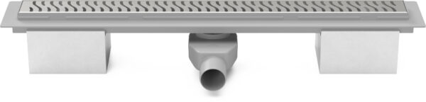 Lineární plastový žlab 850 mm, harmony mat s bočním odtokem D 50 a otočným sifonem