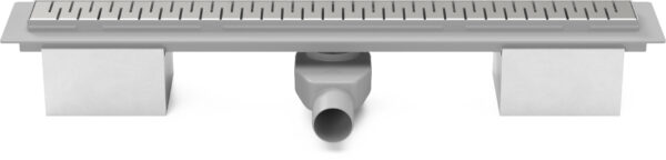 Lineární plastový žlab 950 mm, medium mat s bočním odtokem D 50 a otočným sifonem