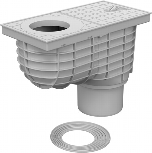 Lapač střešních splavenin spodní D110, Standard šedá