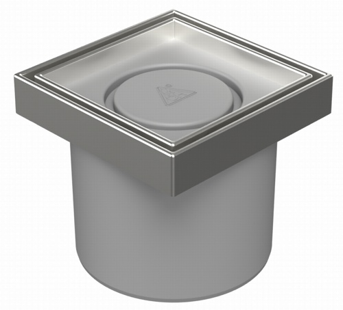 Podlahová vpusť přímá D110, nerez rámeček, mřížka CERAMICS