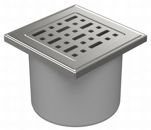 Podlahová vpusť přímá D110, mřížka FACE