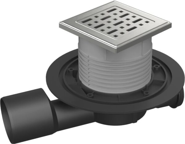 Podlahová vpusť průběžná D50/75 NEPTUN, nerez mřížka FACE