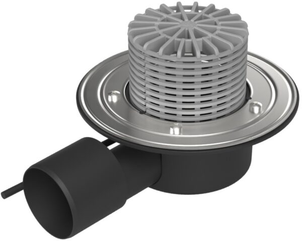 Terasová vpusť boční D50/75, příruba, topný kabel 10W