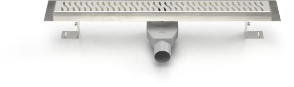 Lineární nerezový žlab 950 mm, harmony mat s otočným bočním sifonem D50