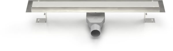 Lineární nerezový žlab 950 mm, klasik mat s otočným bočním sifonem D50