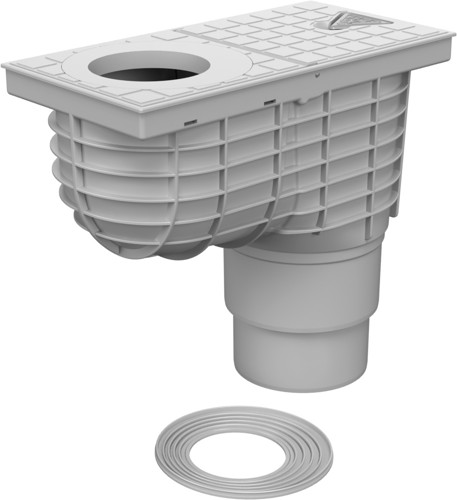 Lapač střešních splavenin spodní D110/125, Standard šedá