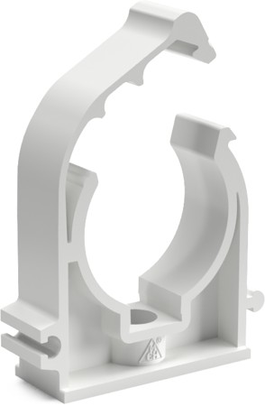 Příchytka D 22 s klipem bílá (50 ks)