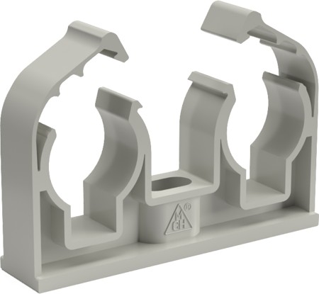 Příchytka D 2 x 20 s klipem (50 ks)