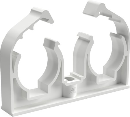 Příchytka D2x28 s klipem bílá (50 ks)