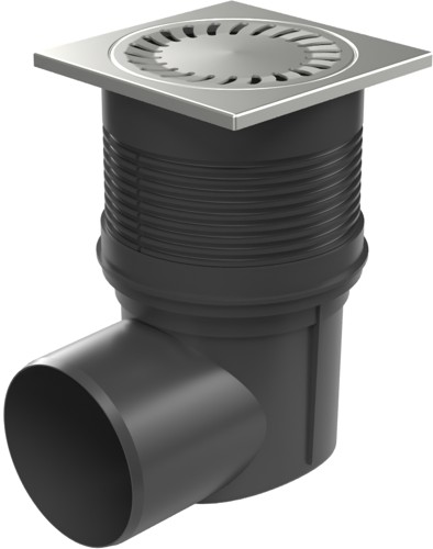 Kanalizační vpusť boční D110, NEPTUN, nerez mřížka