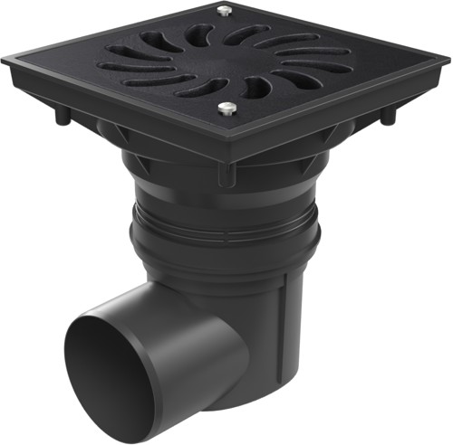 Kanalizační vpusť boční D110-250 NEPTUN, litinová mřížka SUN