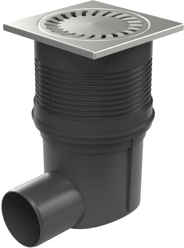 Kanalizační vpusť boční D75, NEPTUN, nerez mřížka