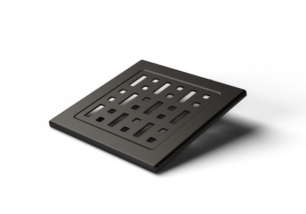 ND-Mřížka nerez FACE černá 1,5 mm pro nástavec 125x125