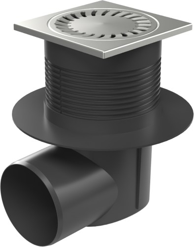 Kanalizační vpusť boční D110, NEPTUN, límec, nerez mřížka