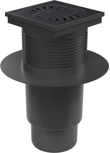 Kanalizační vpusť spodní D110, NEPTUN, límec, litinová mřížka