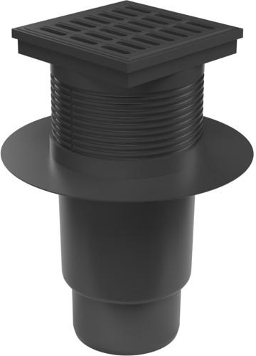 Kanalizační vpusť spodní D110, NEPTUN, límec, plastová mřížka