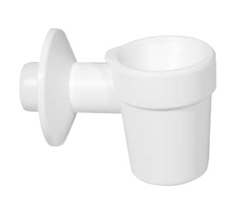 Odkap.nádržka s dvoj protizápach.uzávěrem a rozetou,bílá