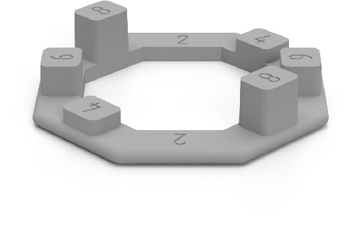 ND - Podpěra rámečku lineárního žlabu Slim Line (Oktagon)