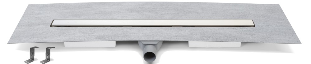 Lineární nerezový žlab AQUARIUS 800 mm s otočným bočním sifonem D50 s izolací