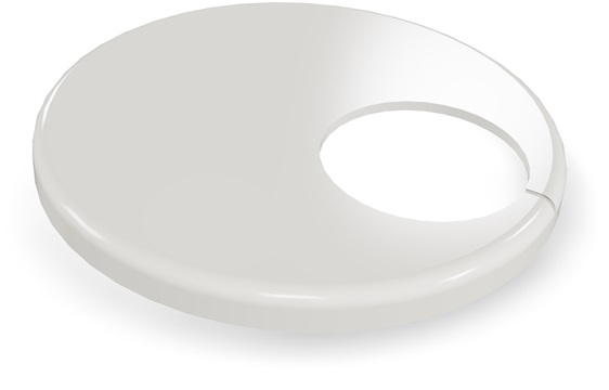 Krytka MCH jednoduchá bílá excentrická D16 (20 ks)