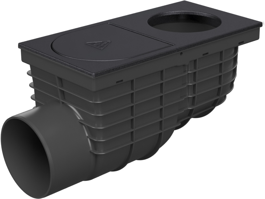 Lapač střešních splavenin boční D110, litinový povrch, pro svod D100