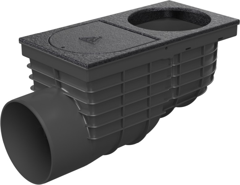 Lapač střešních splavenin boční D125, litinový povrch, pro svod D100