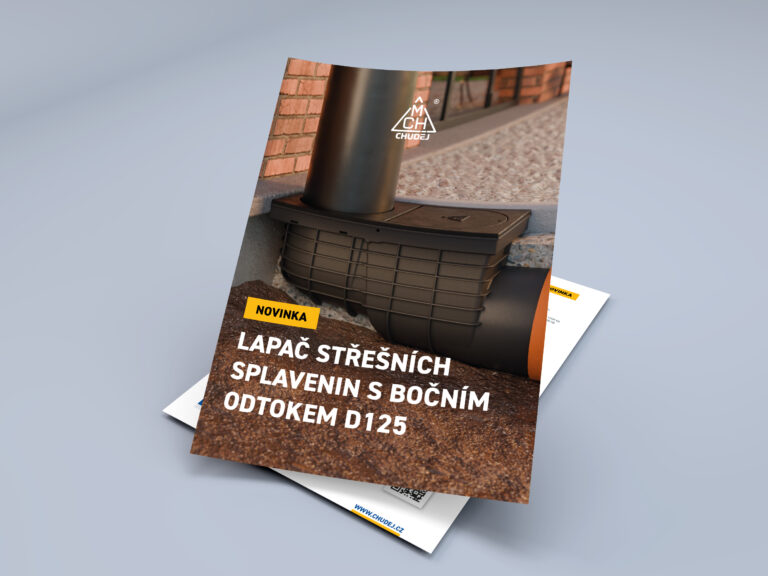 Leták lapač střešních splavenin s bočním odtokem D125