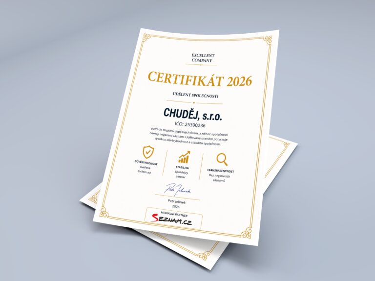 Certifikát Excellent company