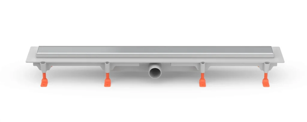 Lineární plastový žlab 650 mm, boční D40, plastový rámeček, mřížka KLASIK/FLOOR mat